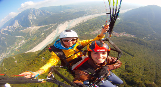 Volo in parapendio biposto - Zona Pordenone